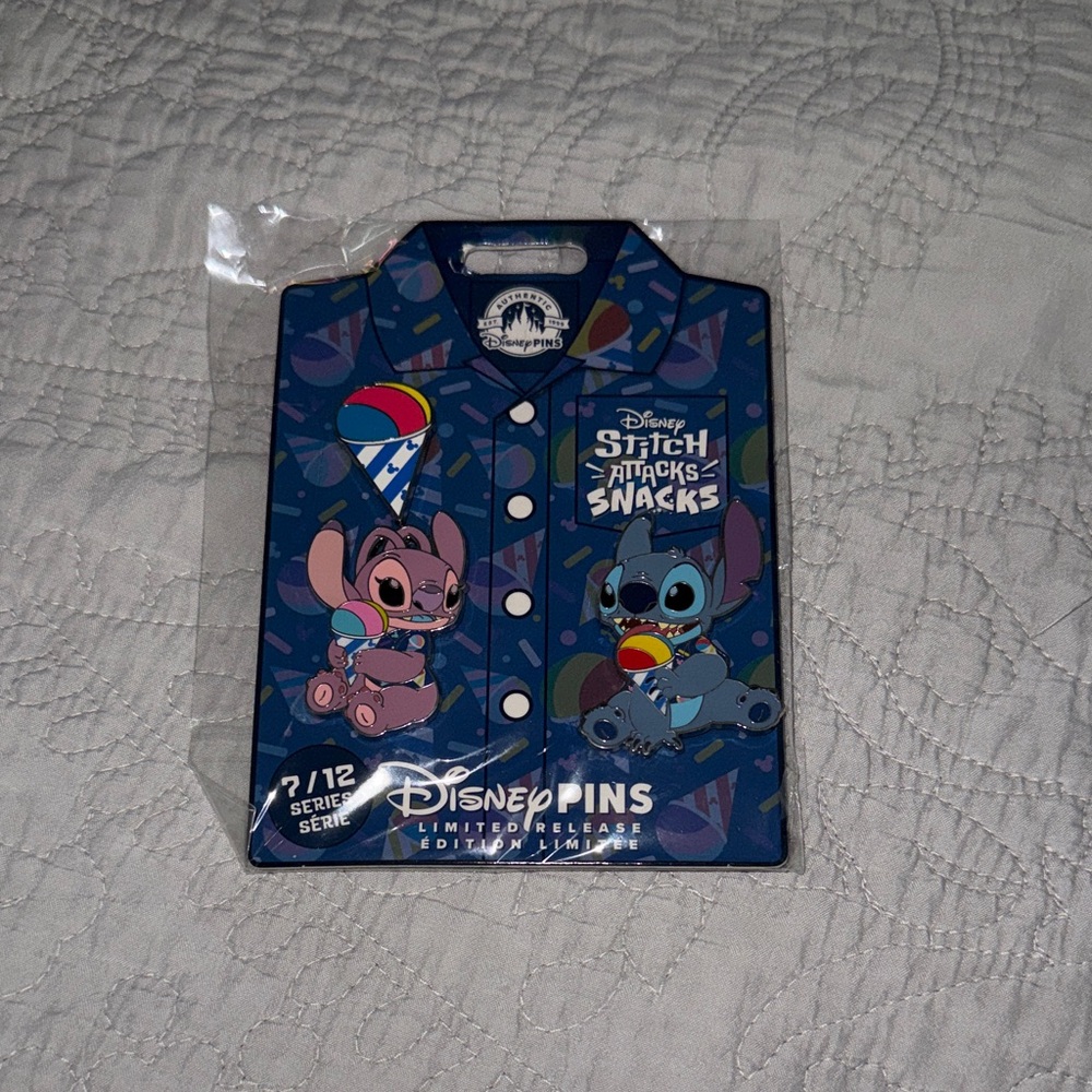 Stitch Attacks Snacks Pin Collection - 7/12 - Limited Release Stitch and Angel